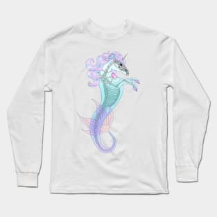 Sea Unicorn (pastel) Long Sleeve T-Shirt